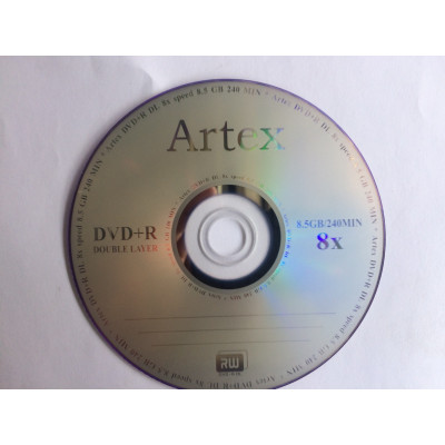 DVD+R диск Artex 8.5GB 8х DL Bulk 50