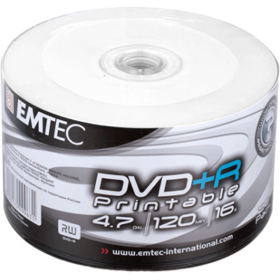 Диск DVD+R Emtec Рrintable Shrink 50