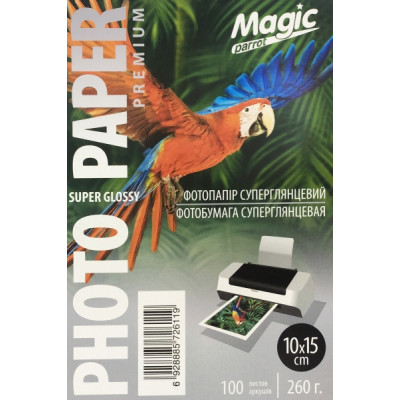 Фотобумага Magic 10*15CM премиум суперглянцевая 260g (100л) RC