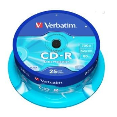 Диск Verbatim CD-R 700MB 52х Cake/25