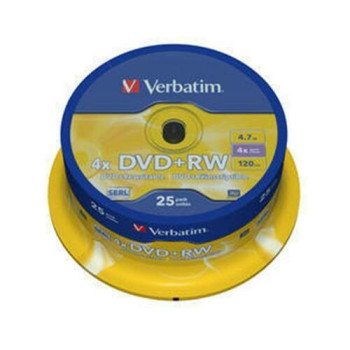 Диск Verbatim DVD+RW 4.7GB 4x, Cake/25