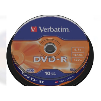 Verbatim DVD-R AZO 4.7GB 16X Cake/10