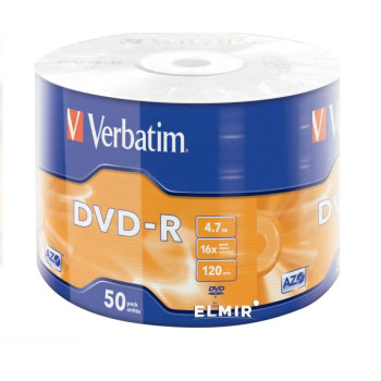 Диск Verbatim DVD-R AZO 4.7GB 16X MATT SILVER WRAP Bulk/50