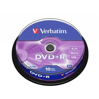 Диск Verbatim DVD+R AZO 4.7GB 16X Cake/10