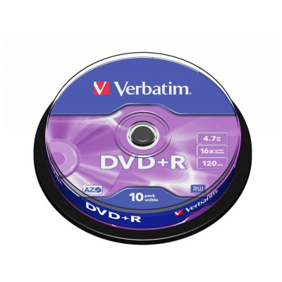 Диск Verbatim DVD+R AZO 4.7GB 16X Cake/10