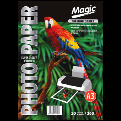 Фотобумага Magic А3 Премиум RC суперглянцевая 260g (20 лс)