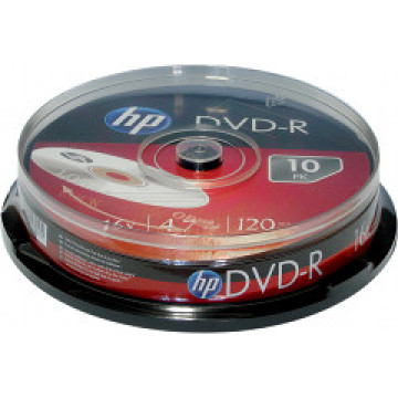 DVD-R диски для видео Hewlett-Packard Cake box 10