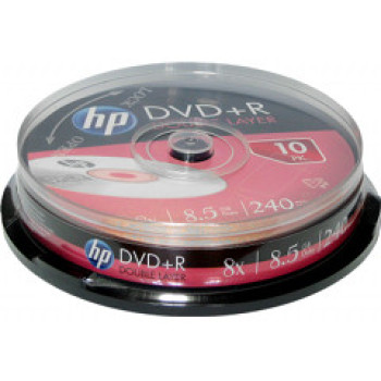 Диск DVD+R Hewlett-Packard 8.5 GB DL Cake box 10
