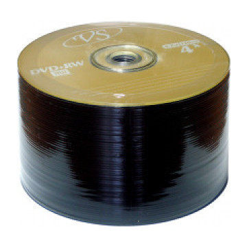 Диск DVD+RW, 4,7 ГБ, 4x, оптова упаковка, 50 шт., золотистий