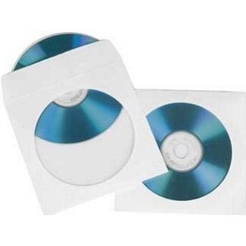 Конверт для CD і DVD дисків білий з віконцем (VERBATIM) 