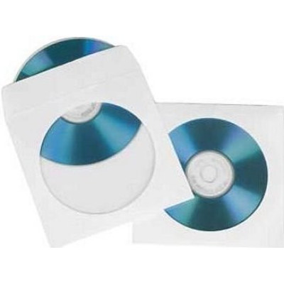 Конверт для CD і DVD дисків білий з віконцем