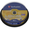 Диск DVD+RW Verbatim 4.7GB 4x/ Cake 10