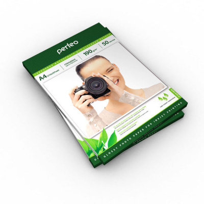 Фотобумага Perfeo глянцевая А4, 190 г/м2, упаковка 50 листов