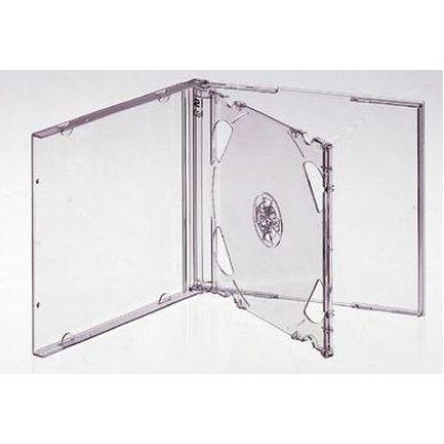 Коробка для 2 CD-дисків, Jewel Clear case, прозорий лоток (DELUX)